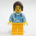 fig-009497 – Bright Light Blue Torso, Bright Light Orange Legs, Dark Brown Hair