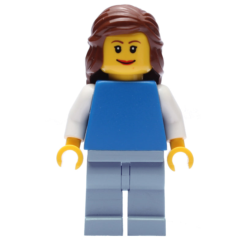 fig-009503 – Blue Torso, Sand Blue Legs, Reddish Brown Hair