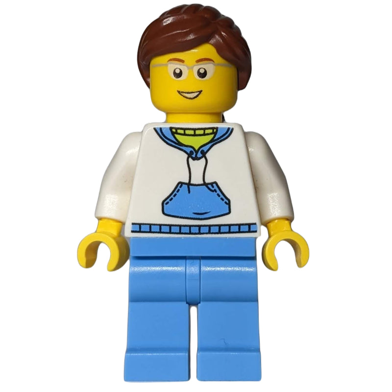 fig-009517 – White Torso, Medium Blue Legs, Reddish Brown Hair
