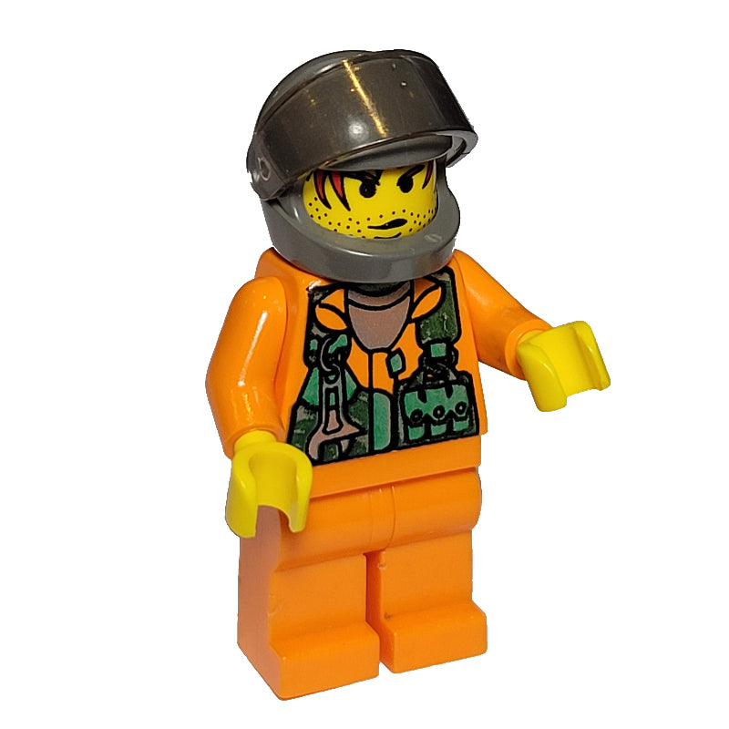fig-009523 – Astronaut - Orange Torso and Legs, Tans-Black Visor, Male