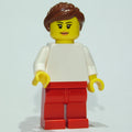 fig-009525 – White Torso, Red Legs, Dark Brown Hair
