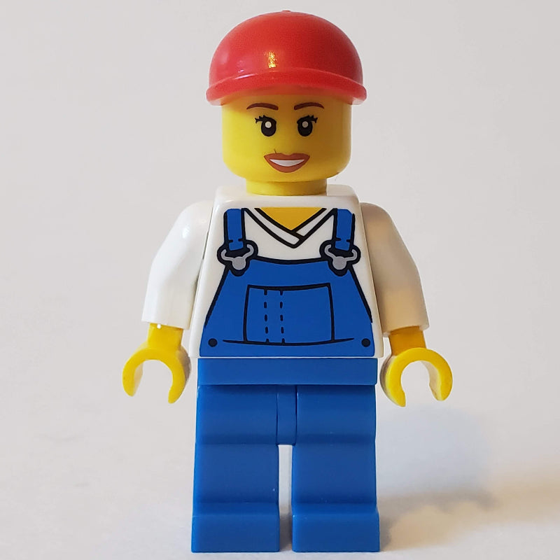 fig-009540 – White Torso, Blue Overall, Red Cap, Female
