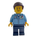 fig-009542 – Man, Medium Blue Shirt with Octan Logo, Dark Blue Legs, Dark Brown Hair