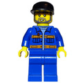 fig-009556 – Worker, Blue Jacket with Orange Stripes, Blue Legs, Black Cap, Beard