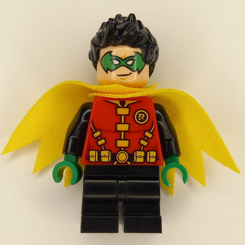 fig-009577 – Robin, Green Eyemask, Yellow Utility Belt, Short Black Legs, Yellow Cape