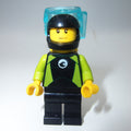 fig-009583 – Diver, Man, Black and Lime Wetsuit, Black Helmet and Mask