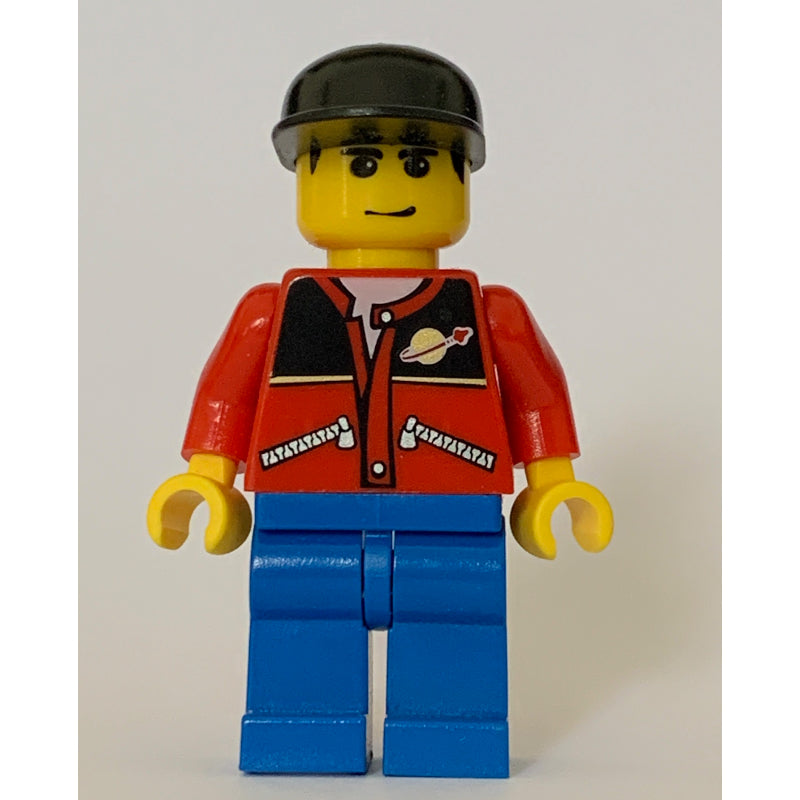 fig-009625 – Man, Red Jacket with Classic Space Logo, Black Cap