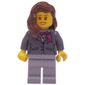 fig-009634 – Woman, Dark Bluish Gray Jacket with Magenta Scarf, Light Bluish Gray Legs, Reddish Brown Hair, Open Mouth