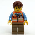 fig-009658 – Ground Crew, Orange Safety Vest, Dark Tan Legs, Reddish Brown Hair