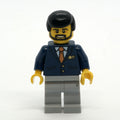 fig-009660 – Pilot, Dark BLue JAcket with Tie and Wings Badge, Light Bluish Gray Legs, Black Hair, Beard