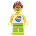 fig-009665 – Man, White Tank Top with Windsurfer, Lime Legs, Reddish Brown Hair, Silver Sunglasses