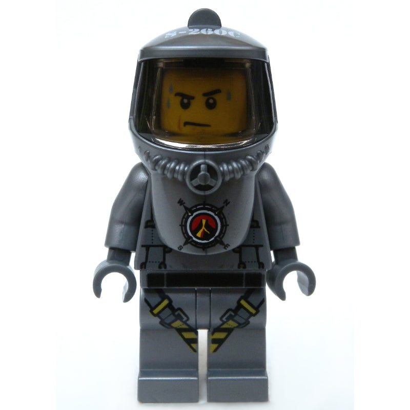 fig-009729 – Volcano Explorer, Man, Flat Silver Hazmat Suit