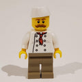 fig-009786 – Chef, Red Neckerchief, Dark Tan Legs, Butchers Hat