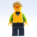 fig-009824 – Man, Black and Lime Wetsuit, Dark Tan Hair, Yellow Life Vest, Orange Safety Glasses