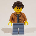 fig-009844 – Woman, Medium Nougat Jacket, Sand Blue Legs, Dark Brown Hair