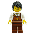 fig-009861 – Barista, Man, White Torso, Reddish Brown Apron, Black Hair