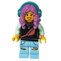 fig-009875 – Parker L. Jackson, Black Top, Medium Lavender Hair with Headphones