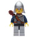 fig-009897 – Knight, Archer with Metallic Silver Helmet, and Quiver, Cheek Lines