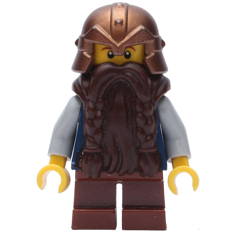fig-009901 – Dwarf, Dark Brown Beard, Copper Helmet