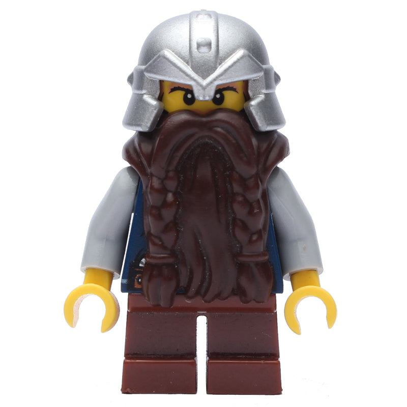 fig-009903 – Dwarf, Dark Brown Beard, Metallic Silver Helmet