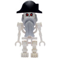 fig-009957 – Skeleton, Red Eyes, Bicorne Hat, Light Bluish Gray Beard