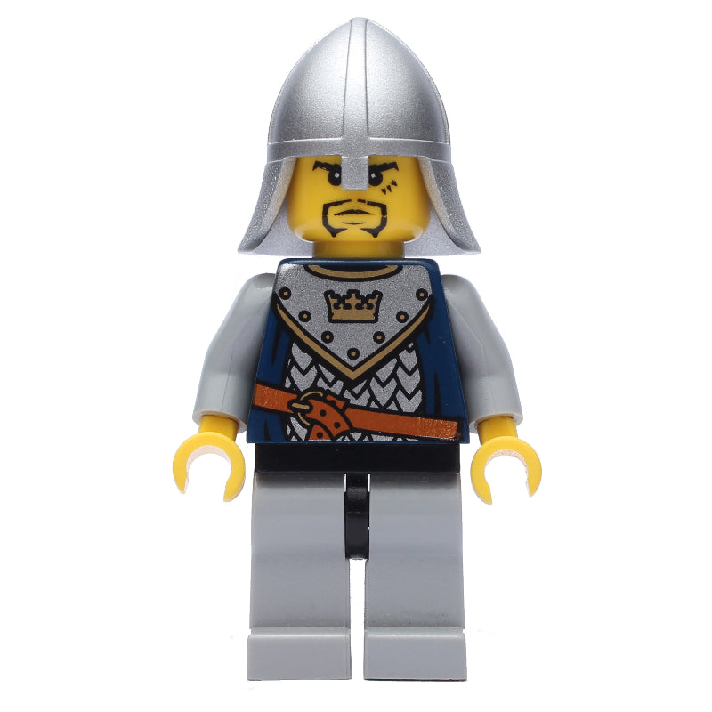 fig-009960 – Knight, Dark Blue, Helmet, Goatee Beard and Printed Hair