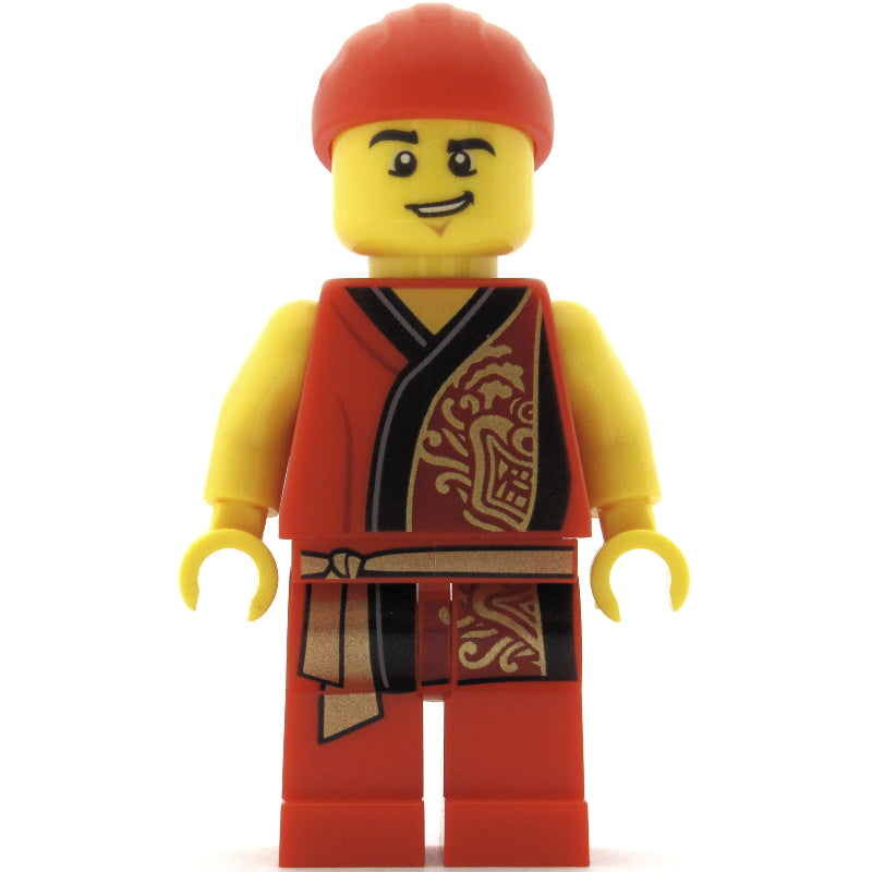 fig-009983 – Man, Red Robe with Gold Sash Belt, Red Bandanna