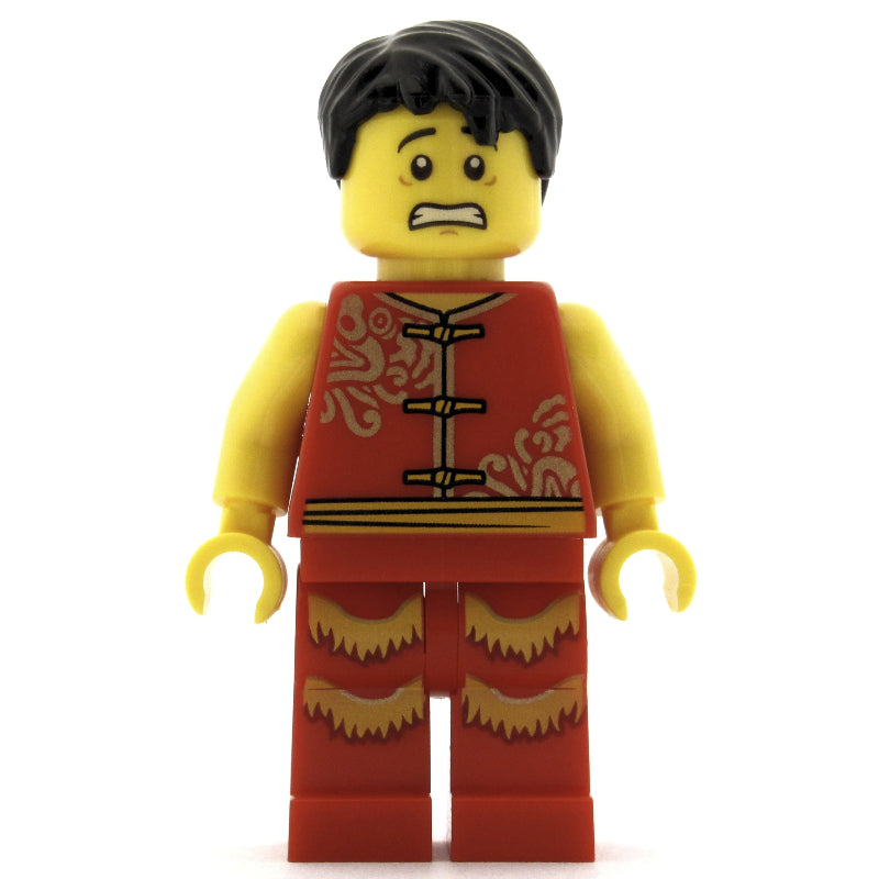 fig-009985 – Man, Red Robe with Ties, Black Hair