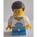 fig-010003 – Boy, White and Blue Hoodie, Short Medium Blue Legs, Black Hair