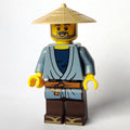 fig-010008 – Man, Sand Blue Robe, Tan Conical Hat, Beard