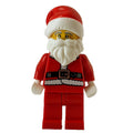 fig-010019 – Santa, Coat and Belt, Plain Red Legs, Santa Hat (3626c Head)