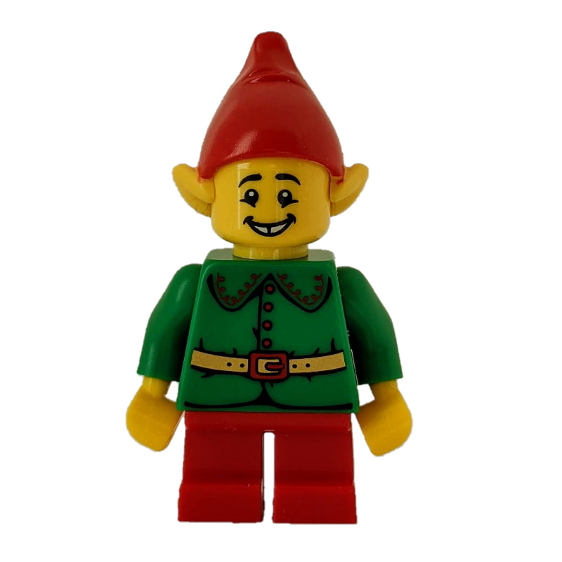 fig-010022 – Elf, Green Jacket, Red Hat with Ears