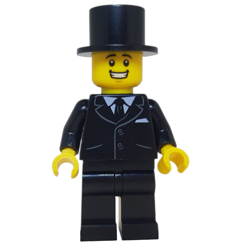 fig-010023 – Groom, Black Suit with Tie, Top Hat