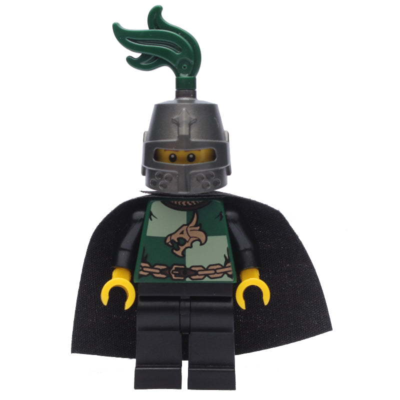 fig-010077 – Dragon Knight, Dark Green, Helmet with Dark Green Plume, Cape