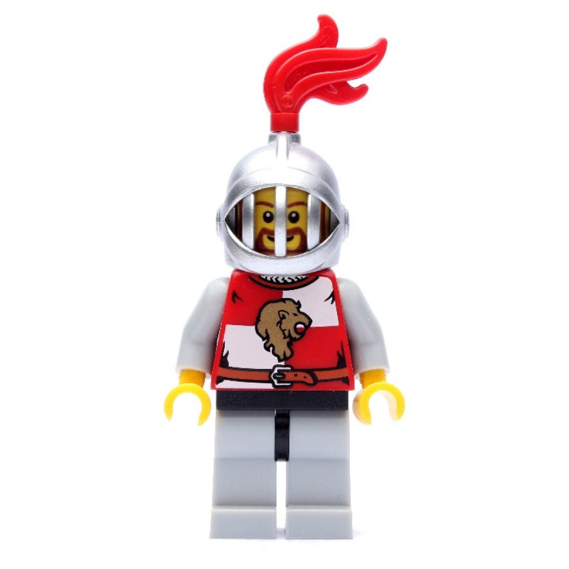 fig-010081 – Lion Knight, Helmet with Grille and Red Plume