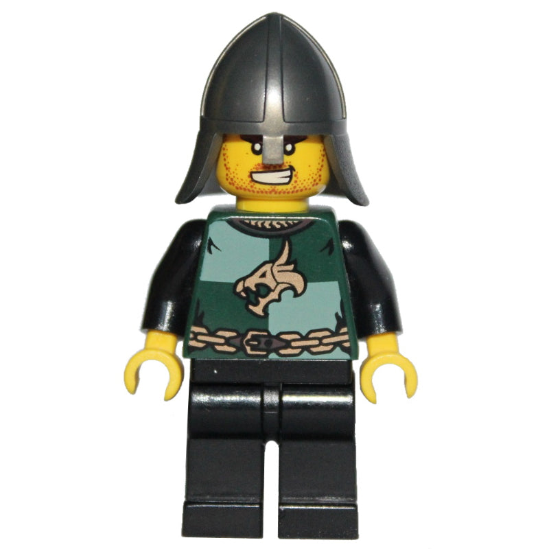 fig-010084 – Dragon Knight, Dark Green, Pearl Titanium Helmet, Angry