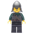 fig-010090 – Dragon Knight, Dark Green, Helmet, Stern (Pearl Dark Gray)