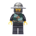 fig-010094 – Dragon Knight, Dark Green, Wide Brim Helmet, Moustache and Stubble (Pearl Dark Gray)