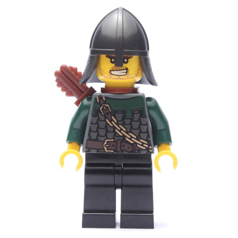 fig-010095 – Dragon Knight, Archer, Dark Green, Helmet, Quiver (Pearl Dark Gray)