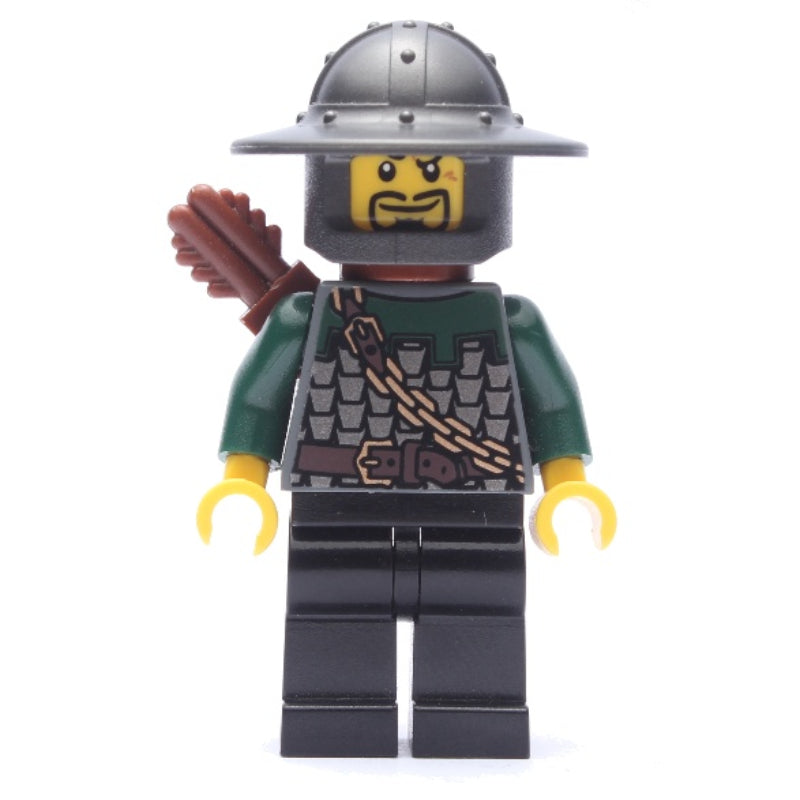 fig-010100 – Dragon Knight, Archer, Dark Green, Wide Brim Helmet, Quiver, Goatee Beard