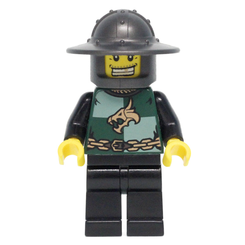 fig-010101 – Dragon Knight, Dark Green, Wide Brim Helmet, Gold Tooth