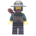 fig-010104 – Dragon Knight, Archer, Dark Green, Wide Brim Helmet, Missing Tooth