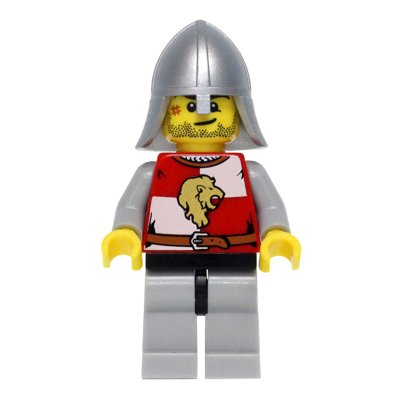fig-010105 – Lion Knight, Helmet, Stubble and Scar
