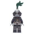 fig-010107 – Dragon Knight, Black, Armor, Helmet with Dark Green Plume, Goatee Beard