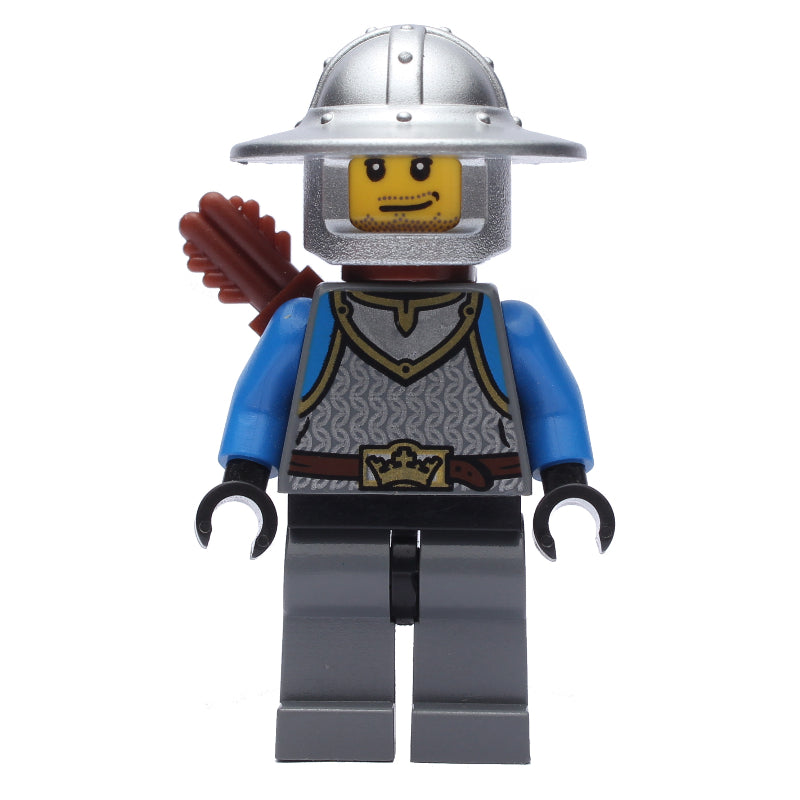 fig-010110 – Knight, Archer, Blue, Wide Brim Helmet, Quiver