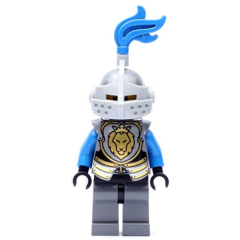 fig-010112 – Knight, Blue, Armor, Helmet with Visor and Blue Plume, Beard