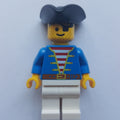 fig-010126 – Pirate - Blue Torso, White Legs, Black Hat (3626c Head)