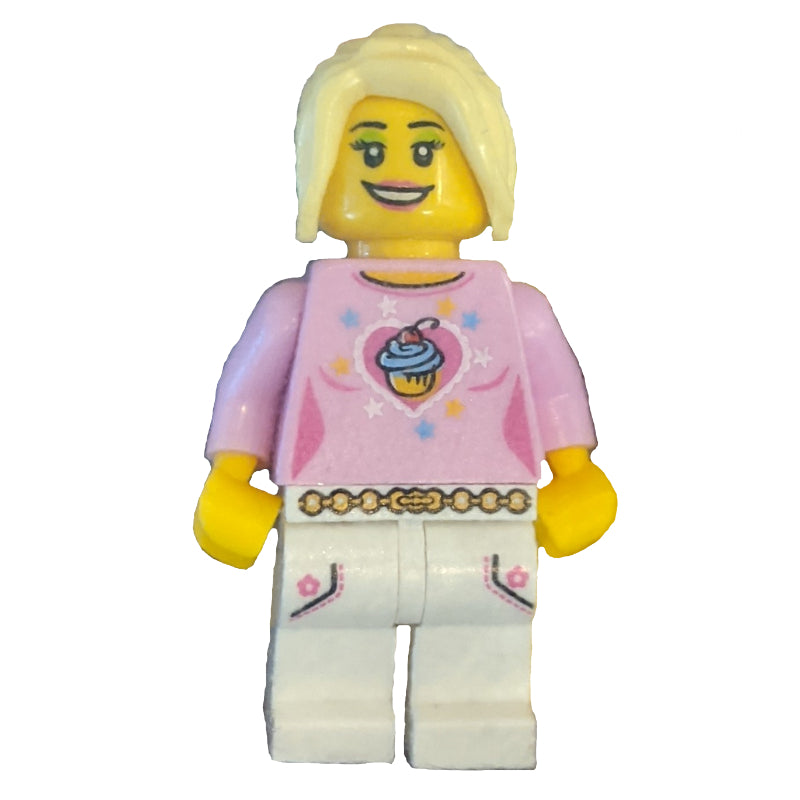 fig-010135 – Bright Pink Torso, White Legs, Bright Light Yellow Hair