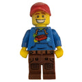 fig-010136 – Blue Torso, Reddish Brown Legs, Red Cap