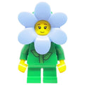 fig-010203 – Flower - Green Torso and Legs,  Bright Light Blue Flower